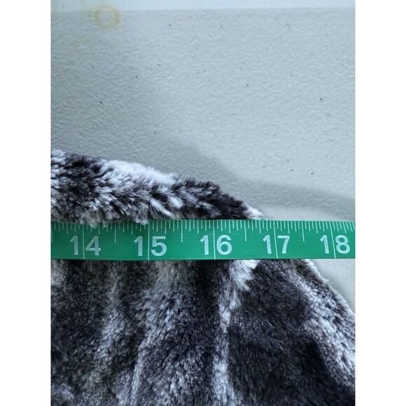 Women’s Zebra Print Faux Fur Jacket Retro Glam Party Night Out Mob Wife Sz 10 - Picture 9 of 10